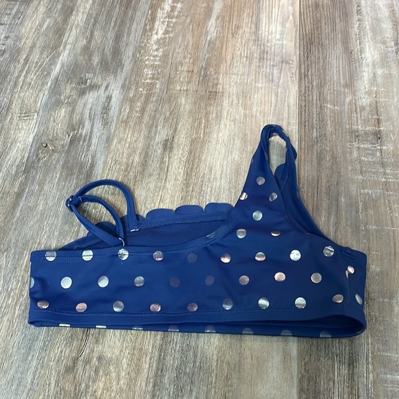 Justice one shoulder metallic polkadot two piece swimsuit - Picture 4 of 9